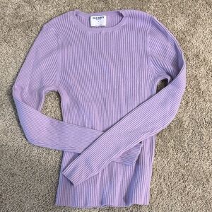 Old Navy Lilac Ribbed Knit Top